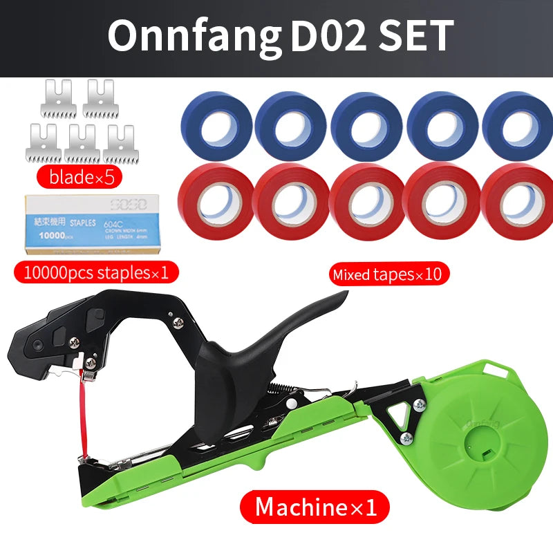 Onnfang Garden Hand Tying Machine – Lightweight Plant Tape Tool for Vegetables, Grapes & Tomatoes