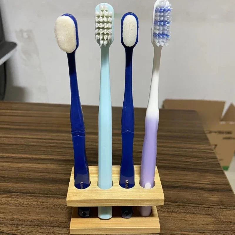 Bamboo Toothbrush Holder Stand — Multi-Slot, Freestanding Bathroom Organizer