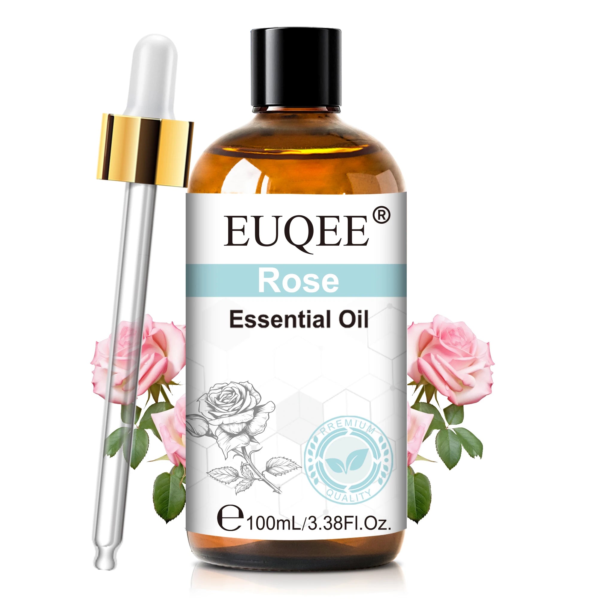 EUQEE 100ml Pure Essential Oil — Vanilla, Lavender, Cinnamon or Lemon — Diffuser & Candle Making