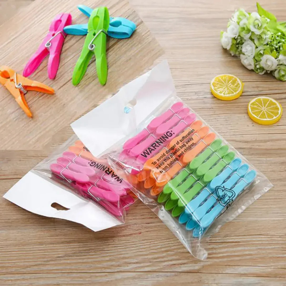 Colorful Spring Clothespins – Set of 24