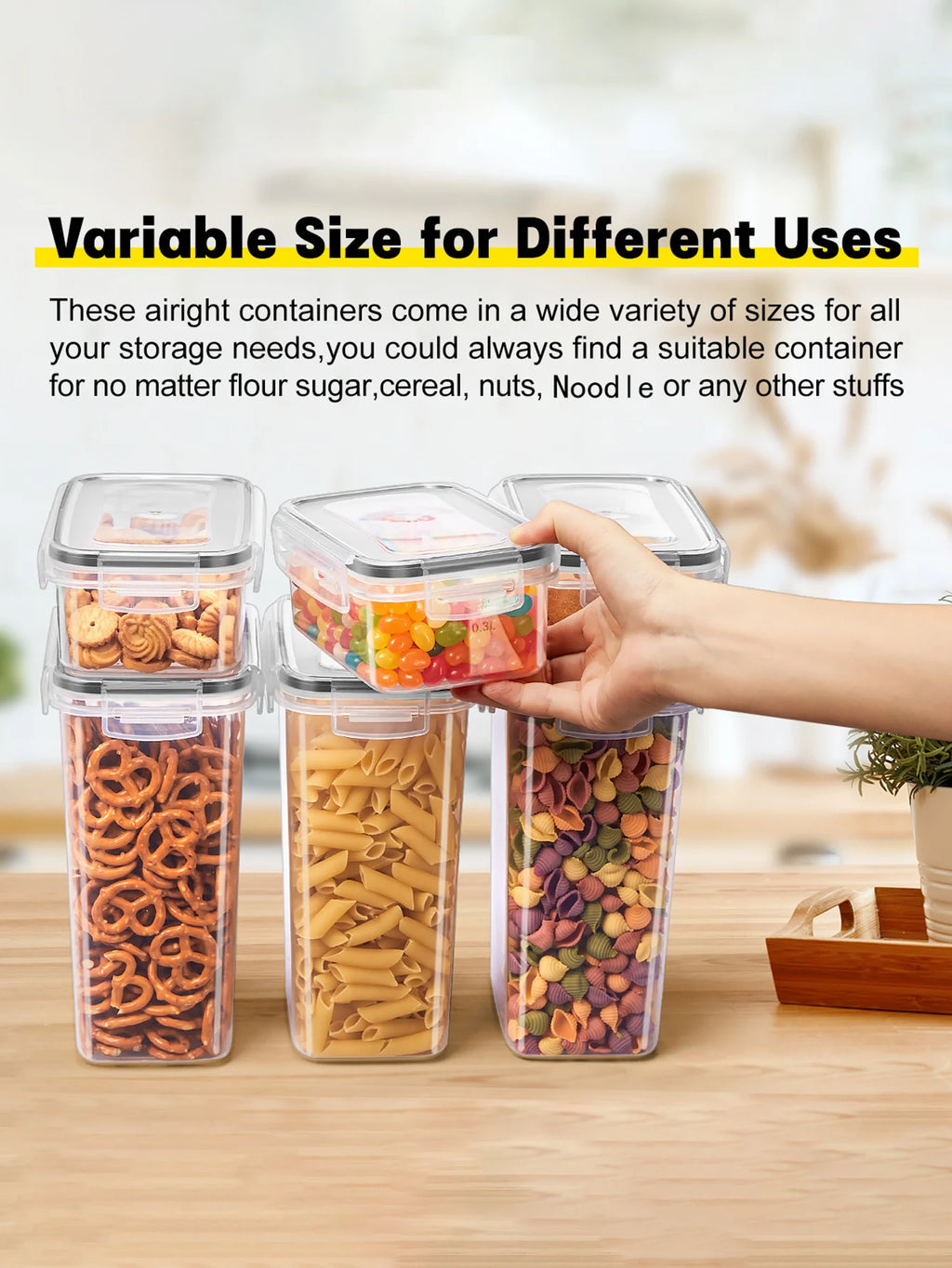 Airtight Food Storage Containers with Lids — Set of 24 or 48