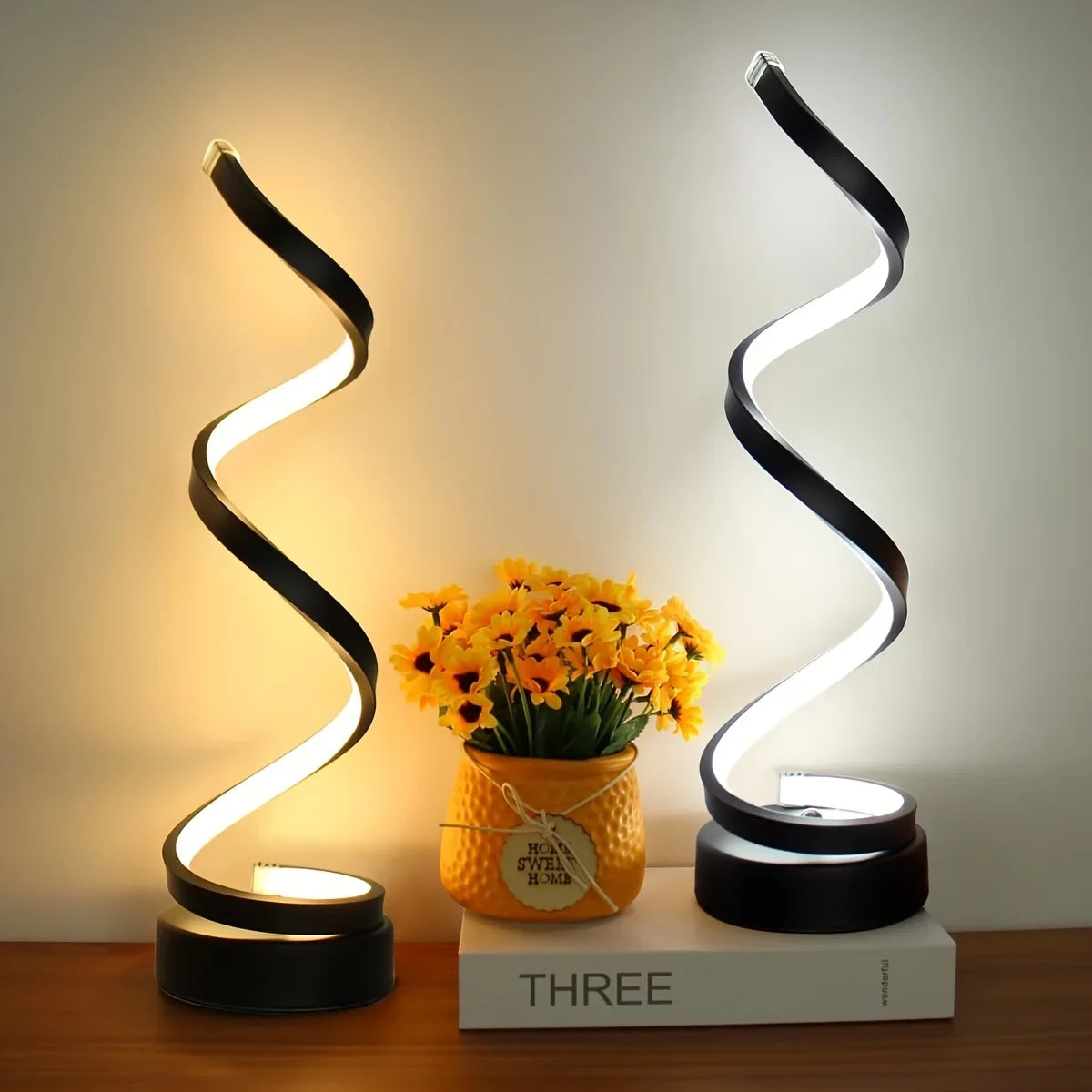 Spiral LED Night Light — 3 Colour Temperatures, Touch Dimming