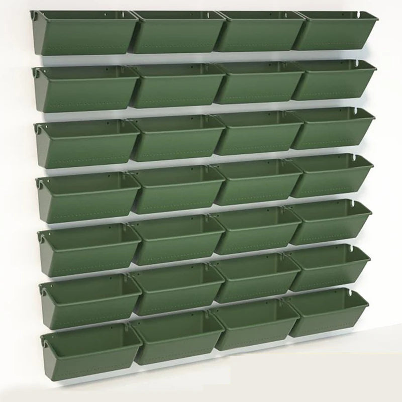 Wall-Mounted Hanging Flower Pot – Vertical Garden Plastic Planting Box