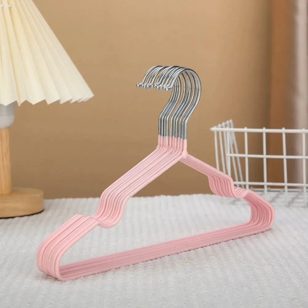 Non-Slip Metal Baby Hangers — Pack of 10
