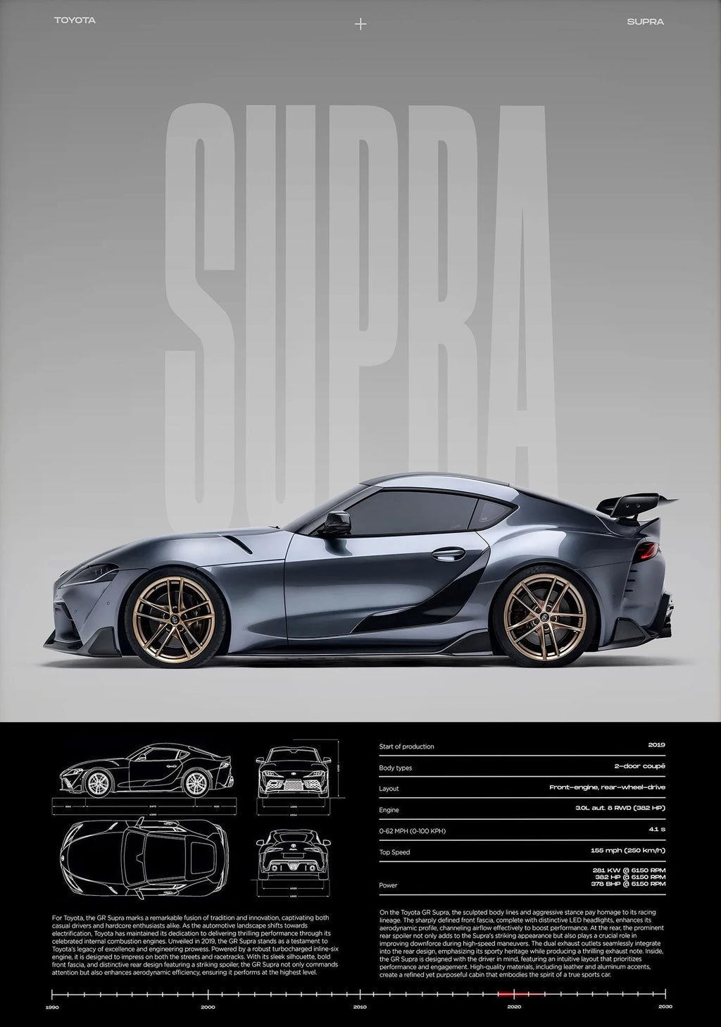 Luxury Sports Car Canvas Wall Art Poster — Unframed HD Print