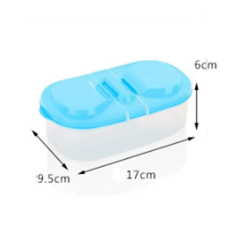 Dual-Compartment Lunch Box — Leakproof, Microwave Safe, for Kids & Adults