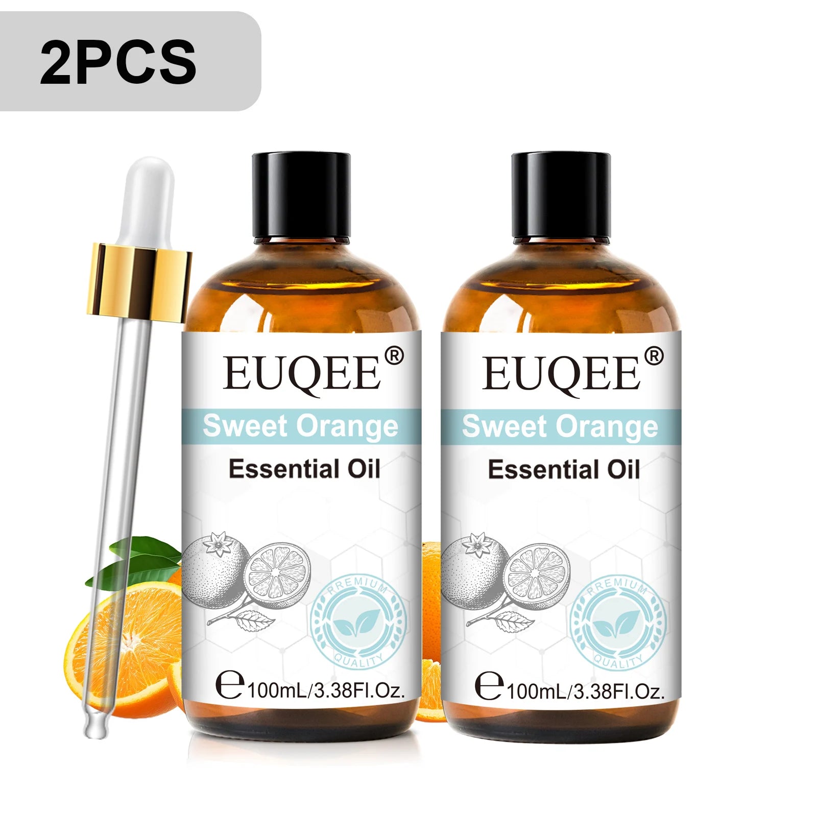 EUQEE 100ml Pure Essential Oil — Vanilla, Lavender, Cinnamon or Lemon — Diffuser & Candle Making