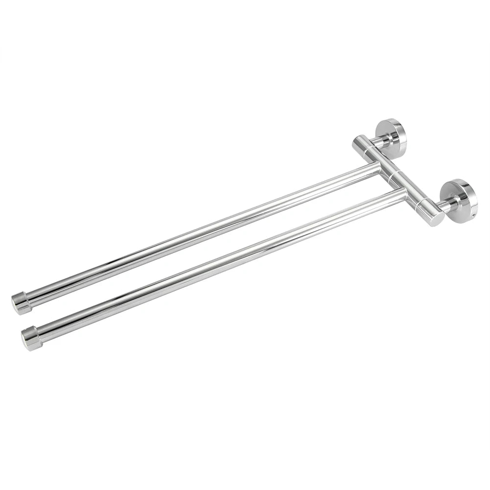 Rotating Swing-Out Towel Rack — 2 or 3 Arms, Zinc Alloy & Stainless Steel