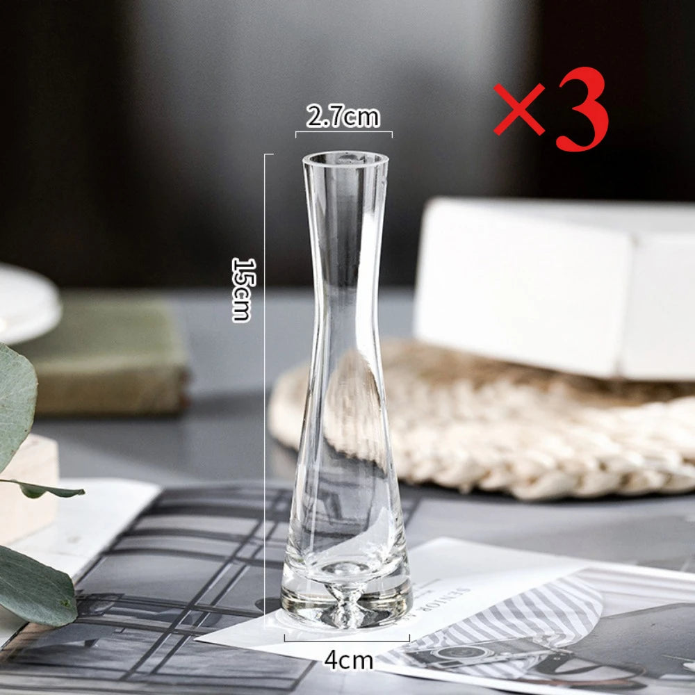 Borosilicate Glass Slanted Mouth Vase — European Style, 2 Designs