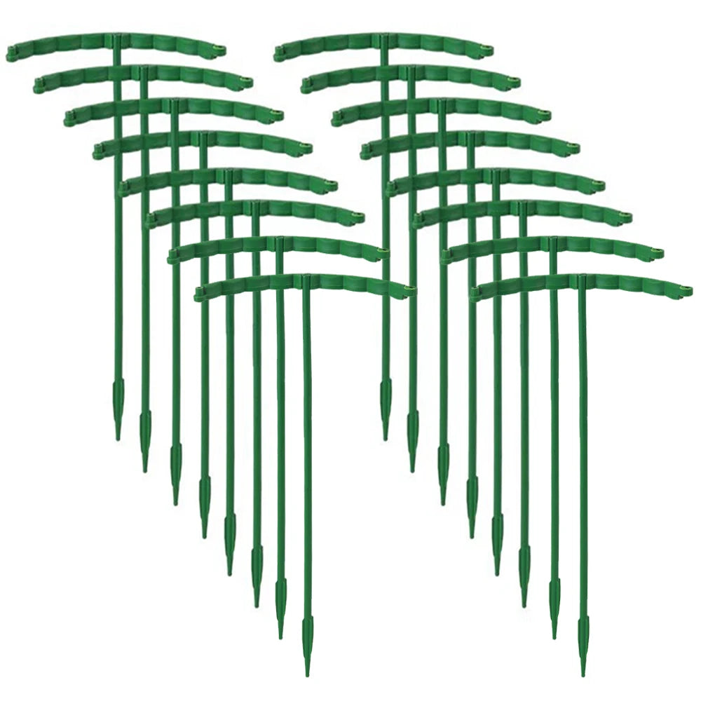 T-Shaped Plastic Plant Support Pile – Flower & Greenhouse Fixing Rod Holder (1/4/8/16 pcs)