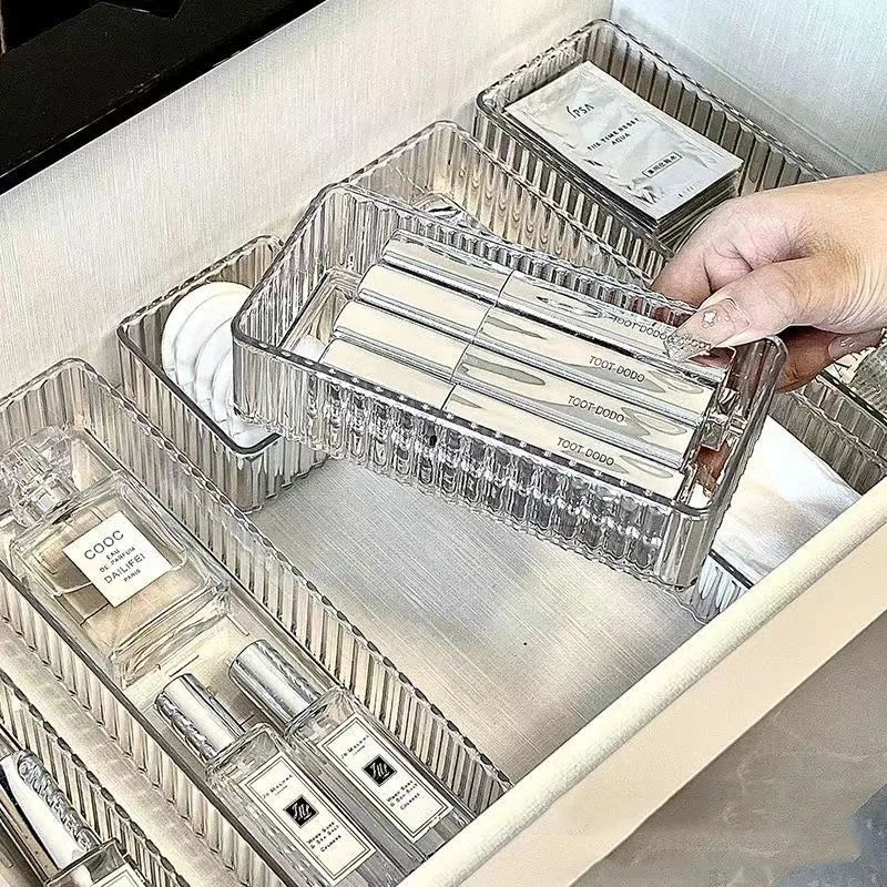 Transparent Modular Drawer Organizer Set
