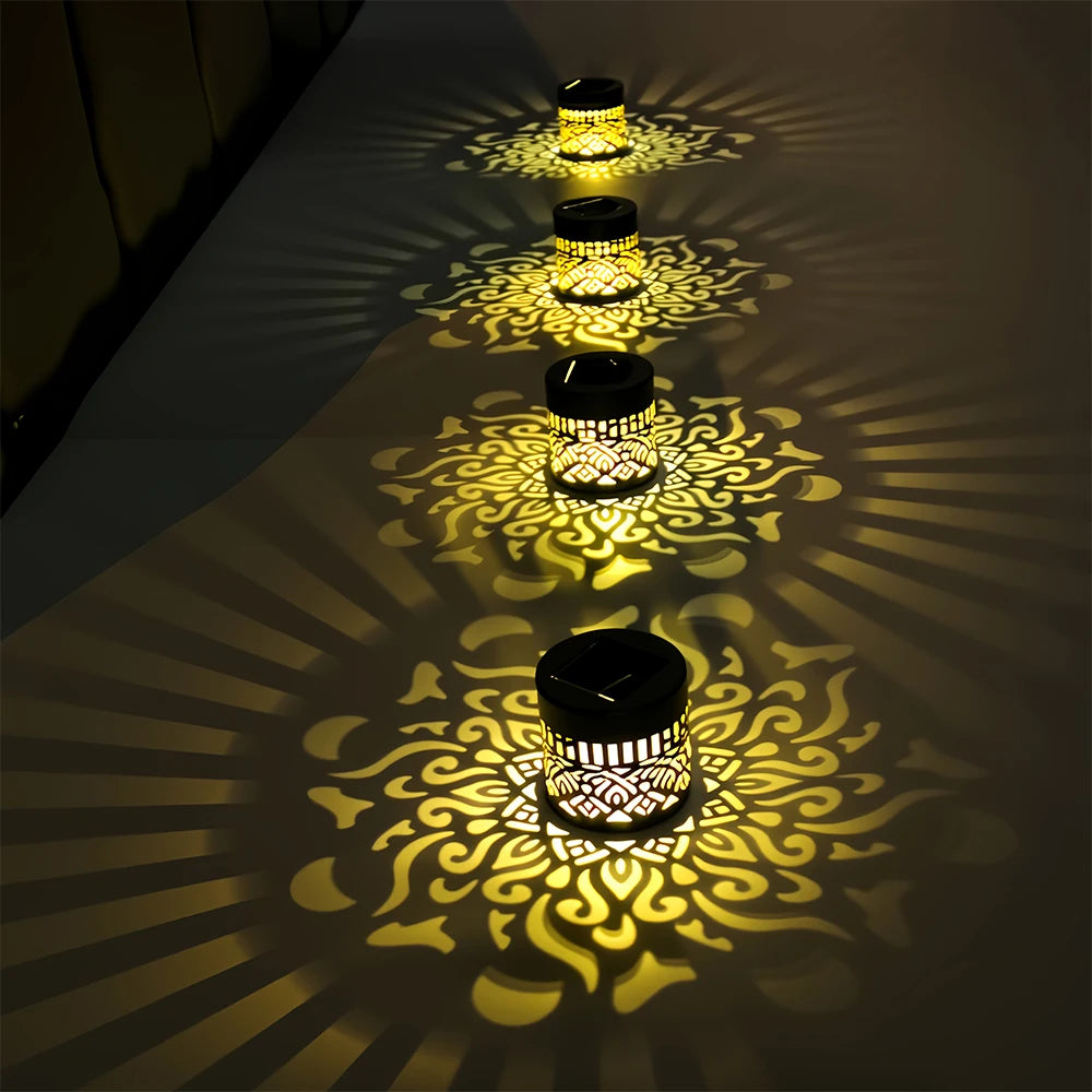 Solar LED Warm Wall Light – IP65 Globe Iron Lamp for Garden, Steps & Courtyard