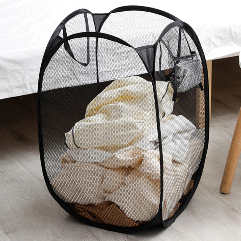 Foldable Mesh Laundry Basket — Ventilated & Portable