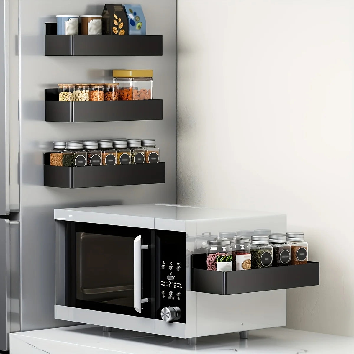 Magnetic Wall Shelf — No-Drill Storage Rack for Kitchen & Bathroom