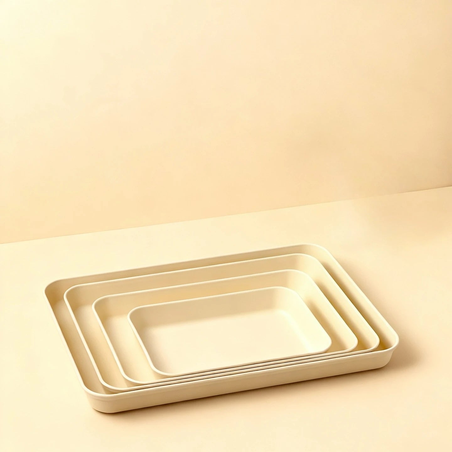 Deep Rectangular Plastic Storage Tray — Multi-Purpose Food & Kitchen Organiser