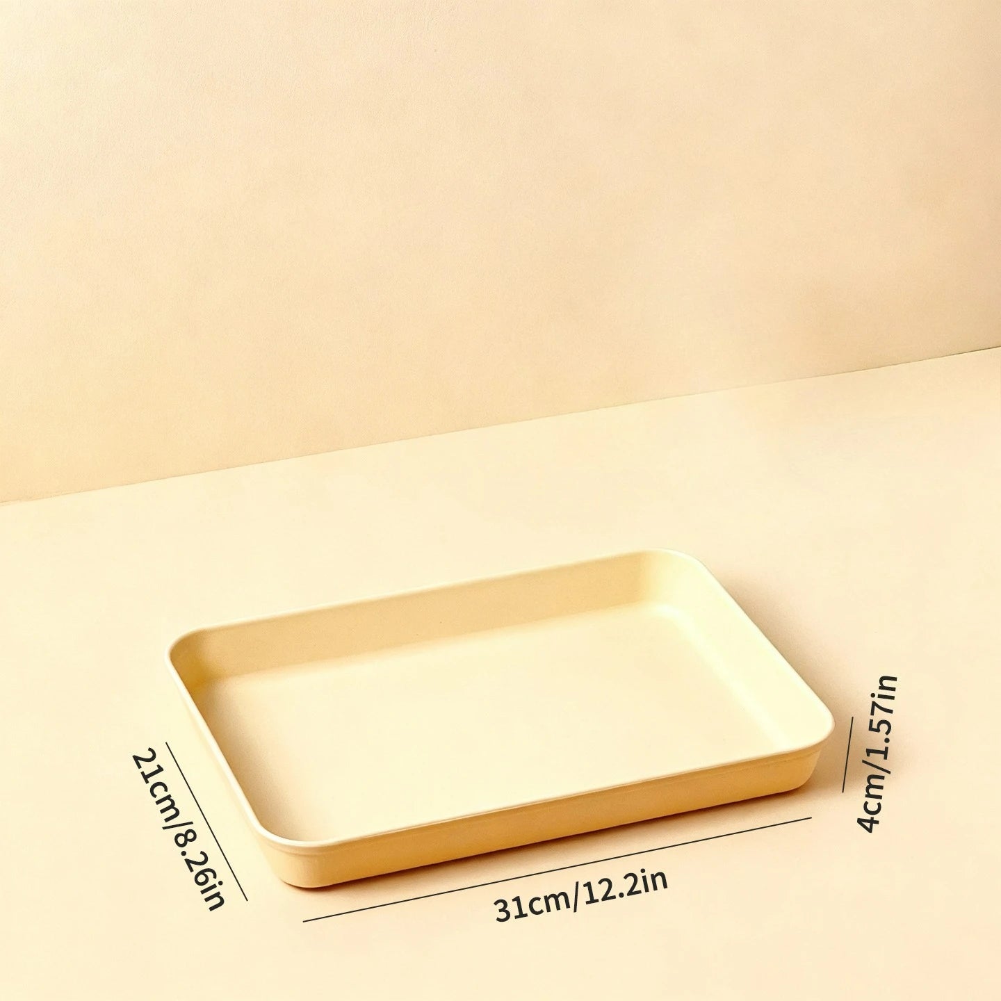 Deep Rectangular Plastic Storage Tray — Multi-Purpose Food & Kitchen Organiser