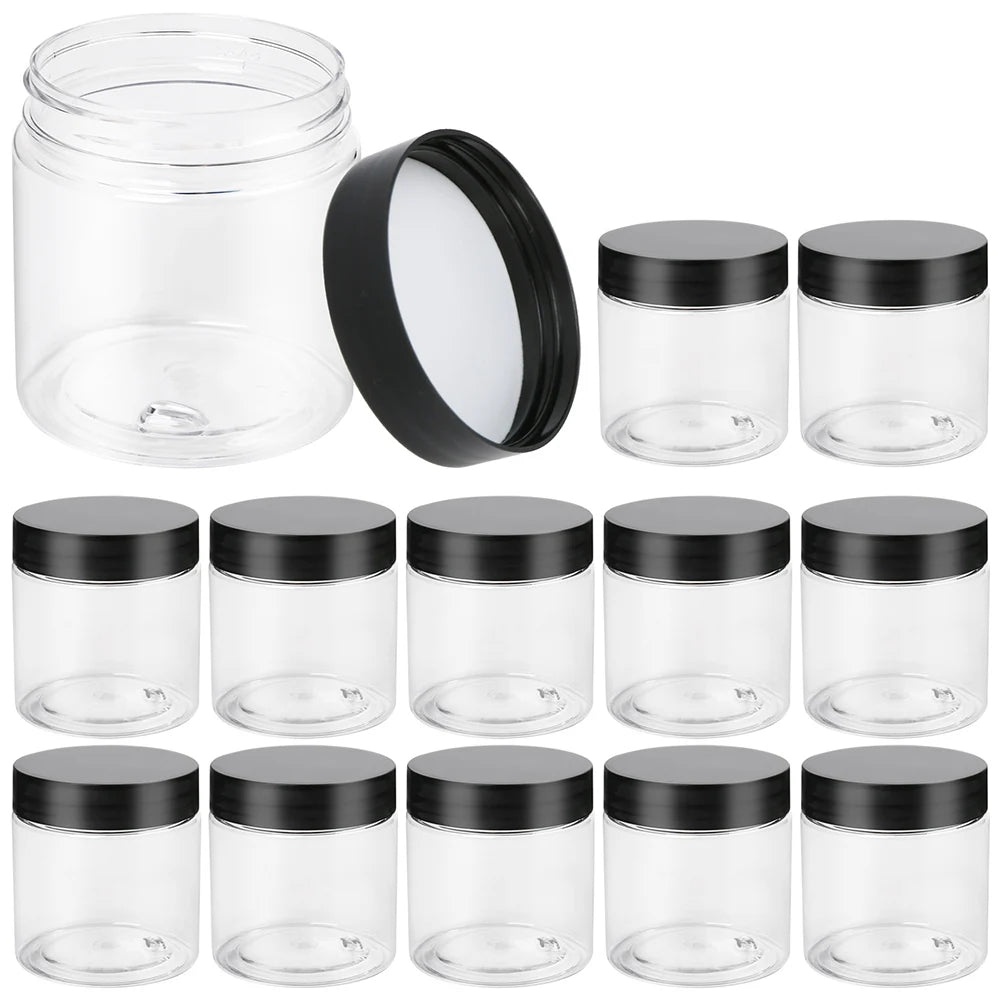 Sealed Plastic Kitchen Storage Jars — Transparent, Moisture-Proof, Set of 12