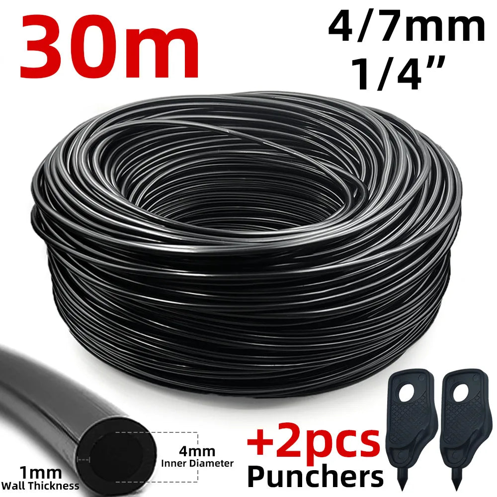 Outdoor Misting Cooling System – Brass Atomizer Nozzles & 4/7mm Hose for Patio & Greenhouse (5–30 m)