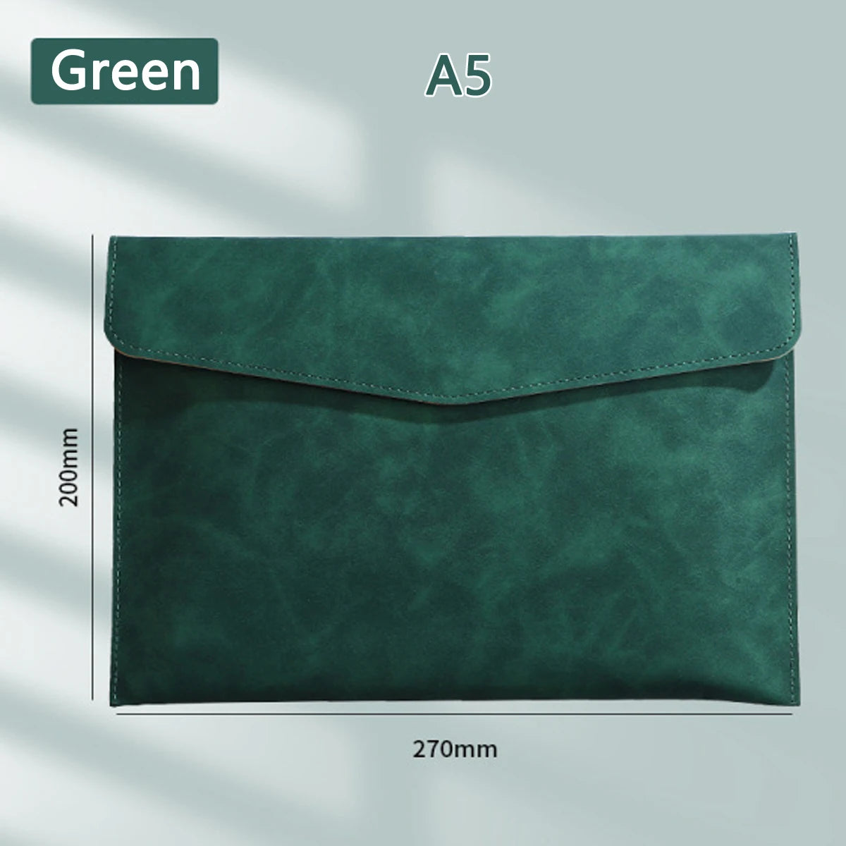 PU Leather File Bag — Waterproof Document Organizer, A4 & A5