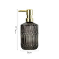 400ml Clear Glass Soap Dispenser — Manual Press Hand Sanitizer Bottle