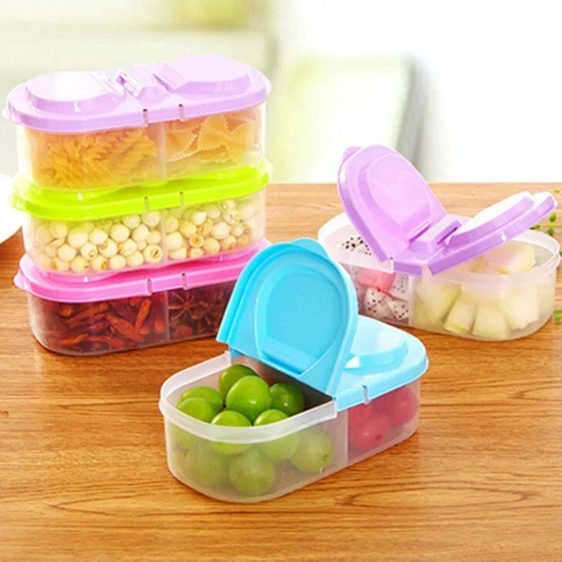 Dual-Compartment Lunch Box — Leakproof, Microwave Safe, for Kids & Adults
