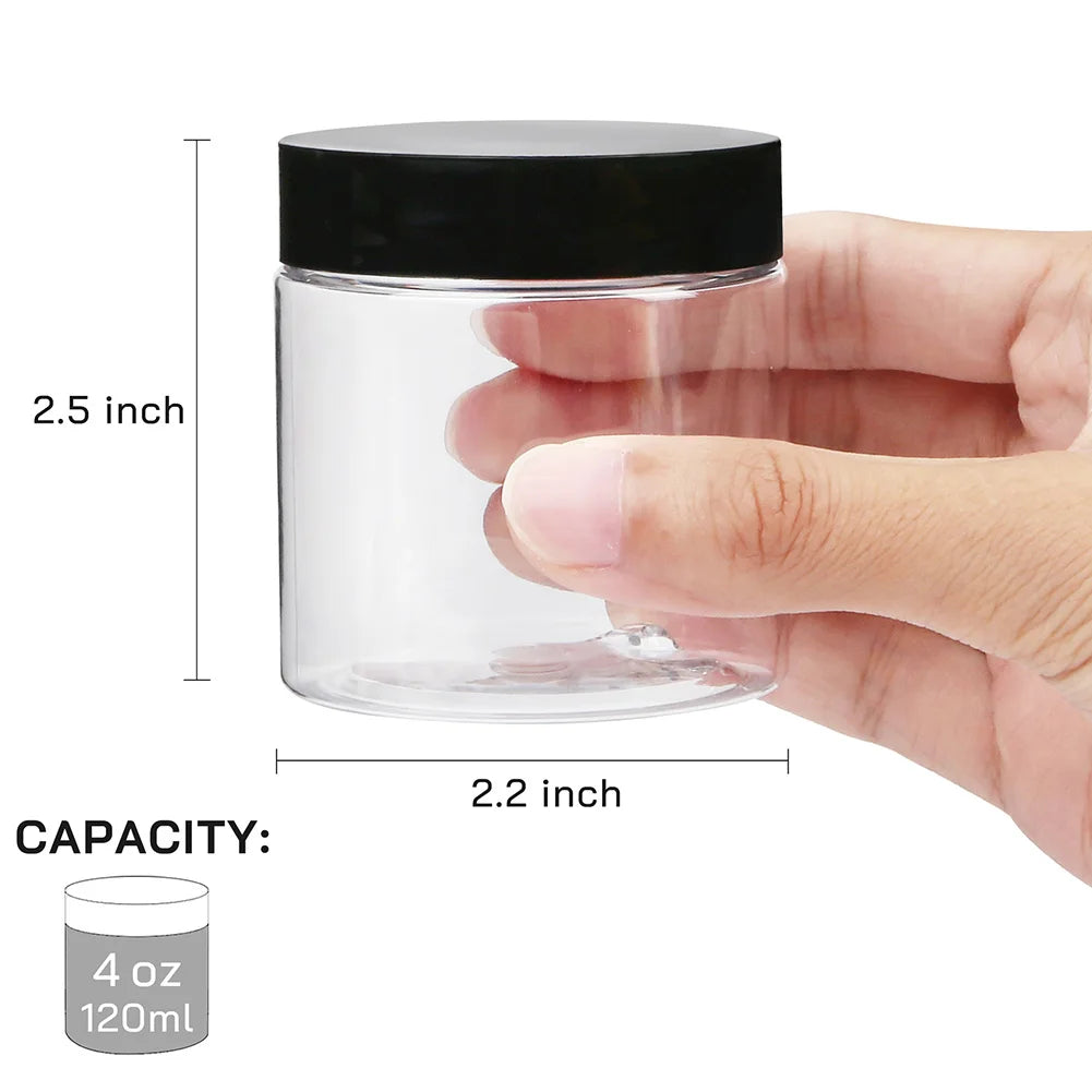 Sealed Plastic Kitchen Storage Jars — Transparent, Moisture-Proof, Set of 12