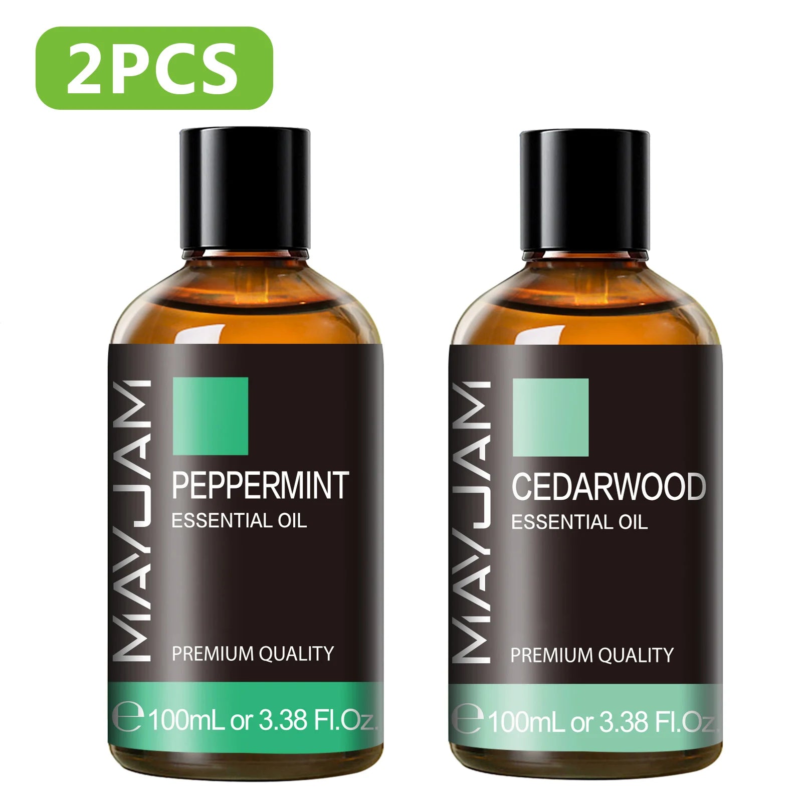 MAYJAM 100ml Pure Plant Essential Oil — Mint, Bergamot, Patchouli, Lemongrass & More