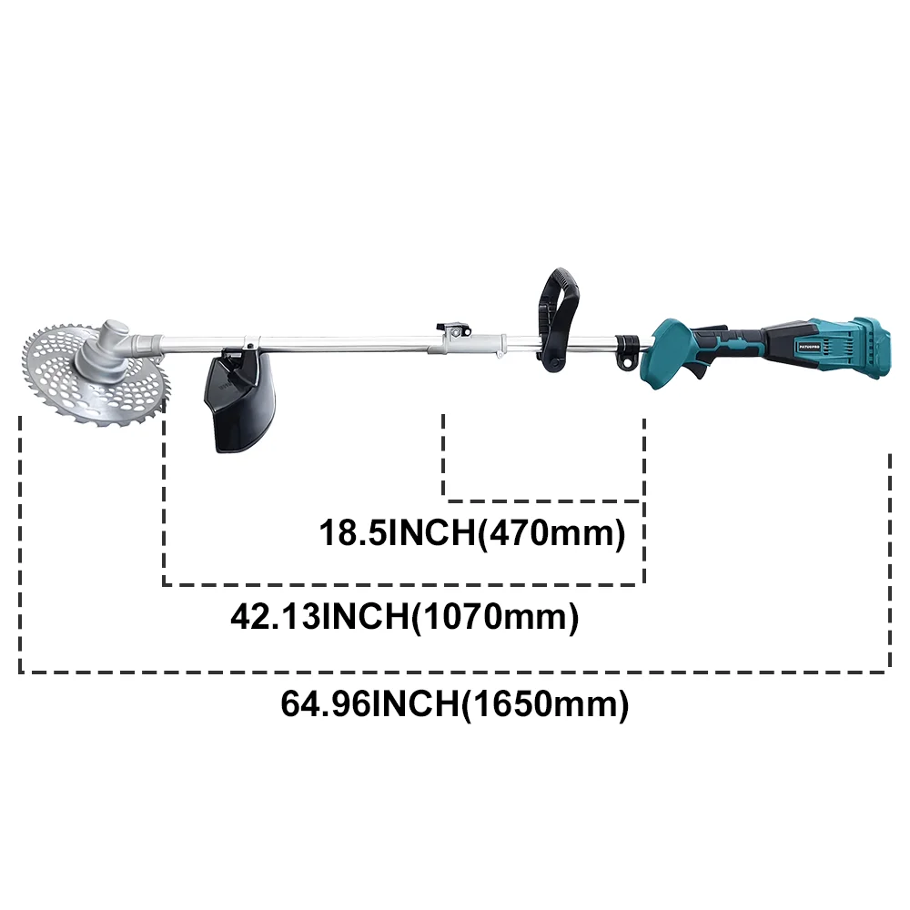 PATUOPRO 9-Inch Brushless Cordless Grass Trimmer – Portable Electric Lawn Mower for Makita 18V Battery (Battery Not Included)