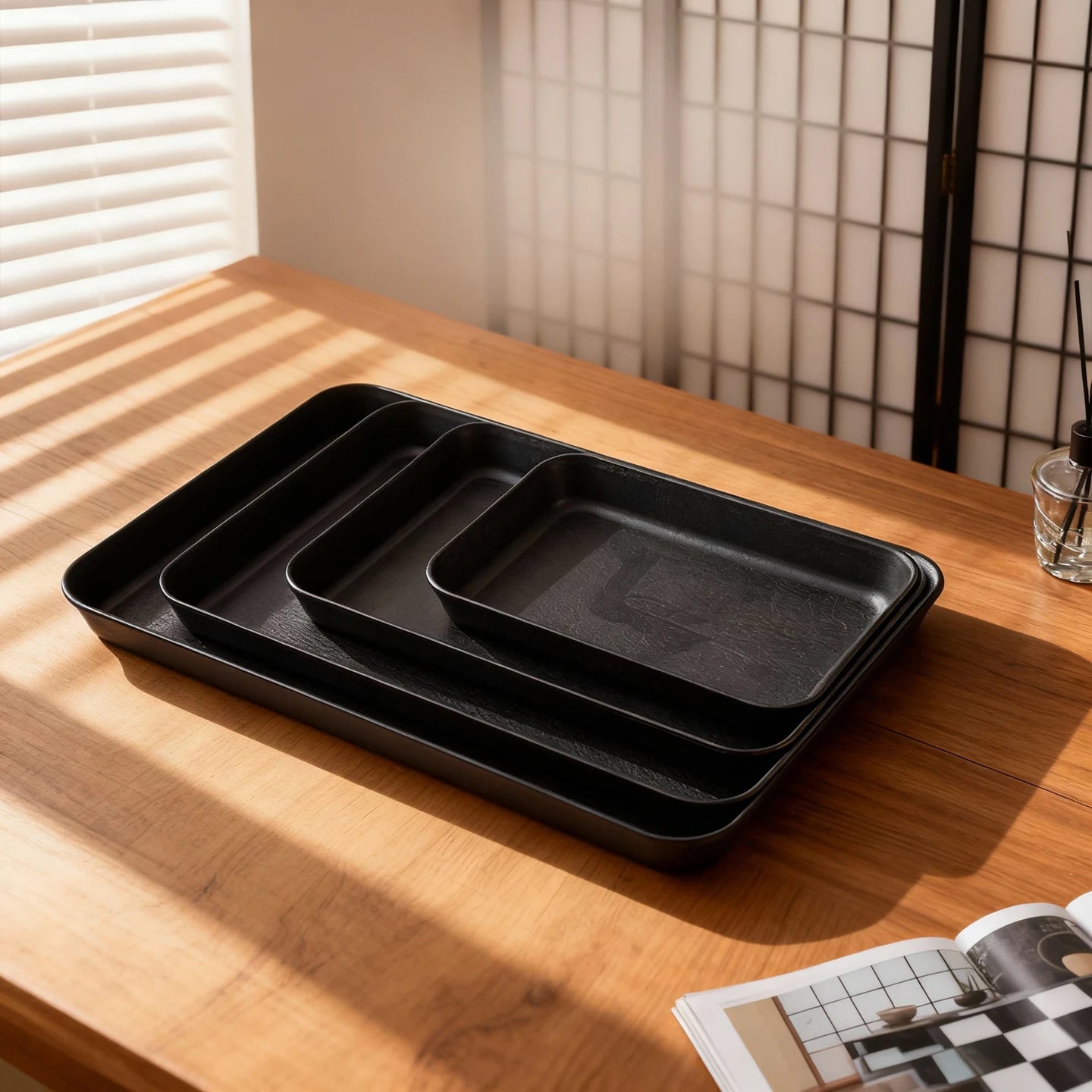 Deep Rectangular Plastic Storage Tray — Multi-Purpose Food & Kitchen Organiser