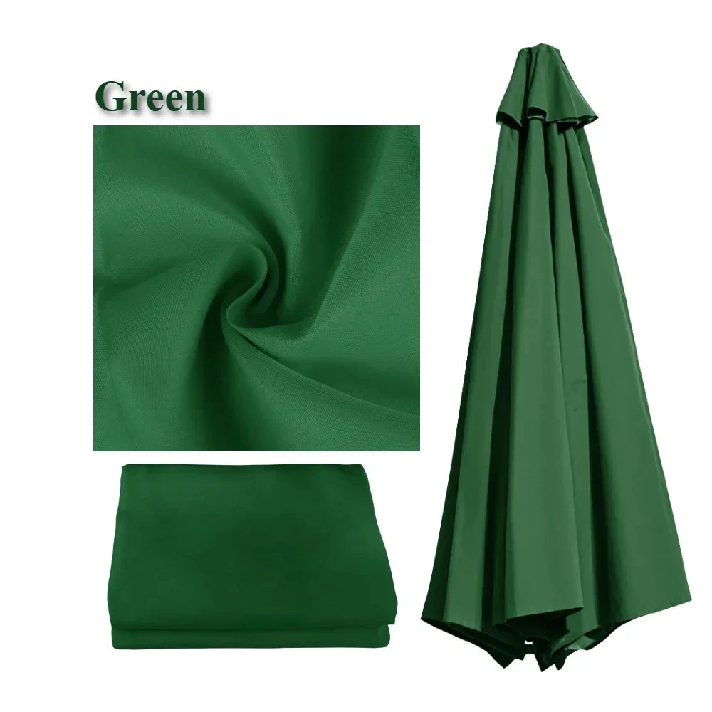 Replacement Parasol Canopy Cover – Polyester Waterproof 2–3m for 6/8 Ribs