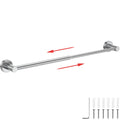 Retractable Stainless Steel Towel Bar — Adjustable 35–63cm, Black or Silver