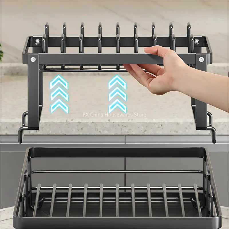 Adjustable Over-Sink Dish Drying Rack