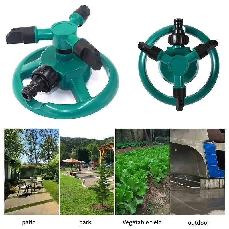 360° Automatic Rotating Sprinkler Nozzle – Garden Lawn Irrigation Watering Head (ABS+PP)