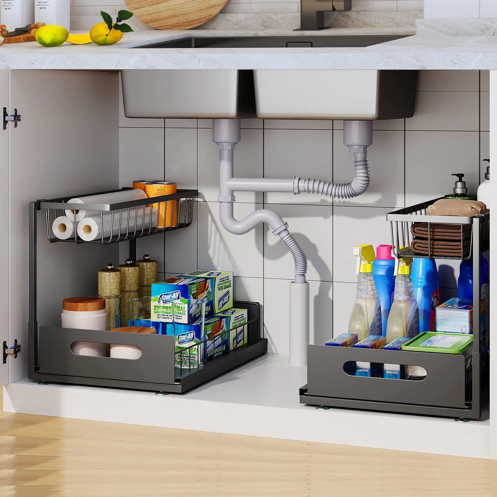 2-Tier Pull-Out Under Sink Cabinet Organizer