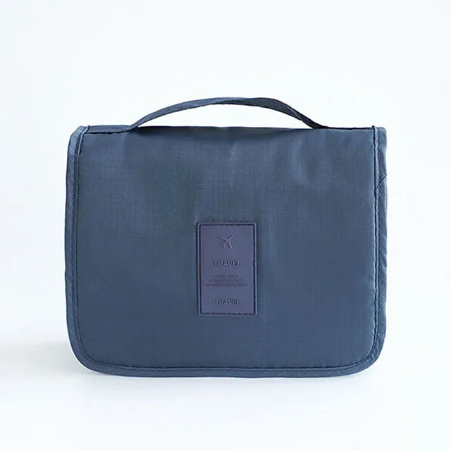 Foldable Hook Cosmetic Bag — Waterproof Travel Makeup Organizer, 24×19cm