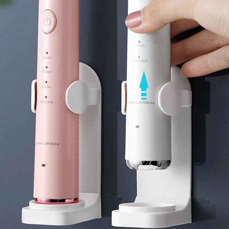 Adjustable Electric Toothbrush Holder — Silicone Non-Slip Wall Mount, Universal Fit