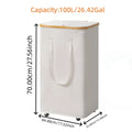 Foldable Laundry Basket with Wheels & Detachable Liner