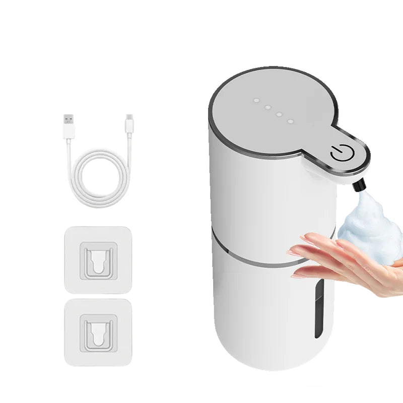380ml Automatic Sensor Soap Dispenser — Rechargeable, 4-Level Dose, IPX5