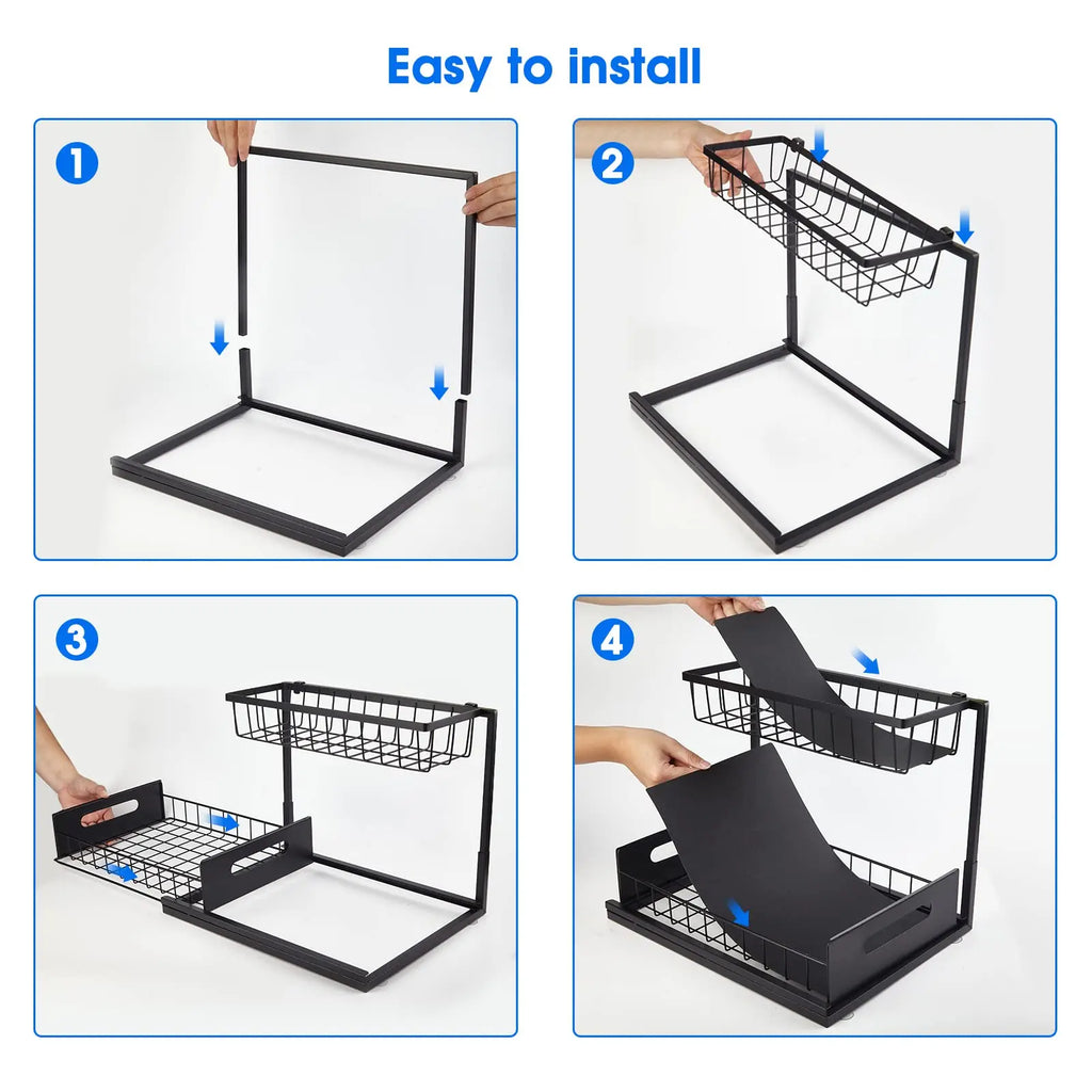 2-Tier Pull-Out Under Sink Cabinet Organizer
