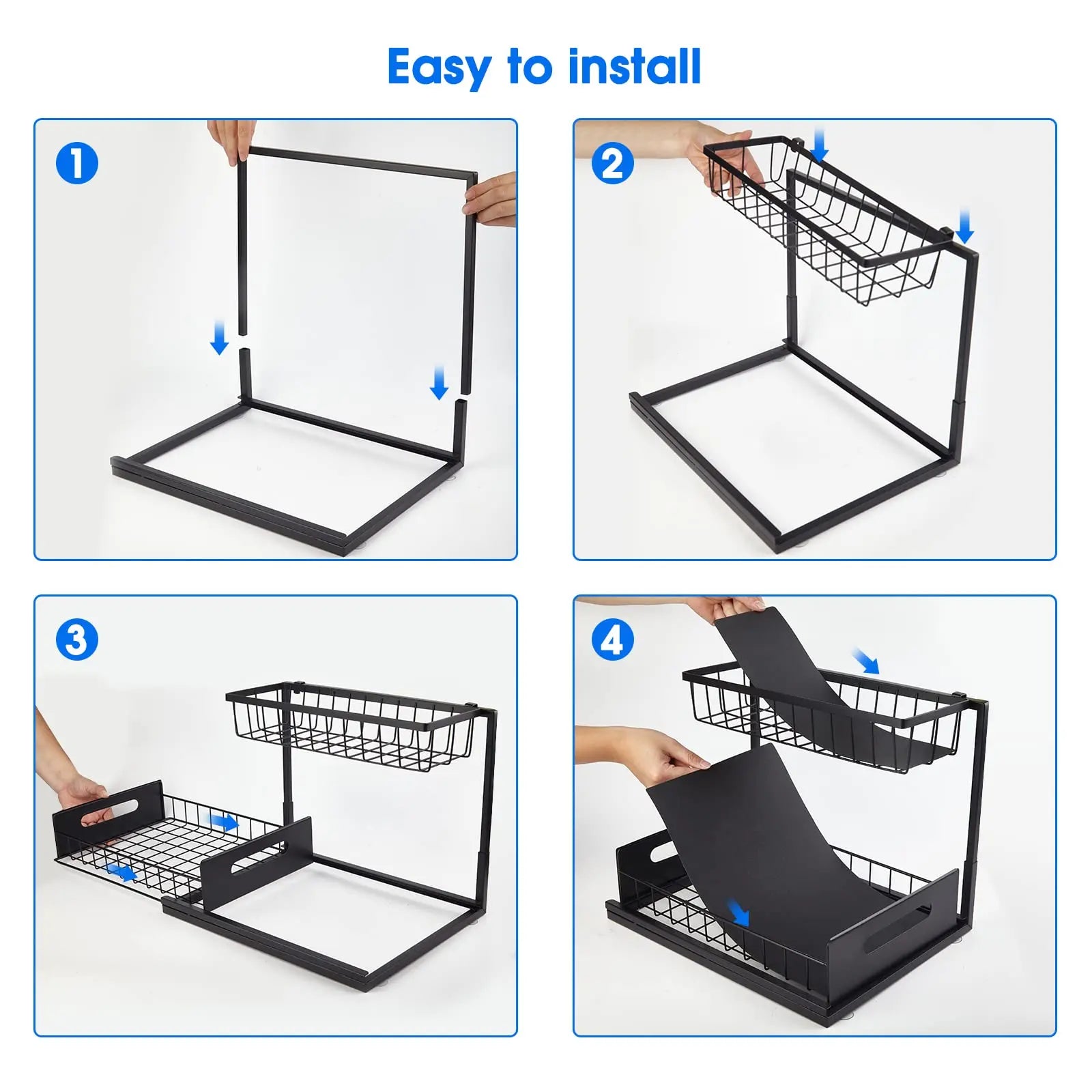 2-Tier Pull-Out Under Sink Cabinet Organizer