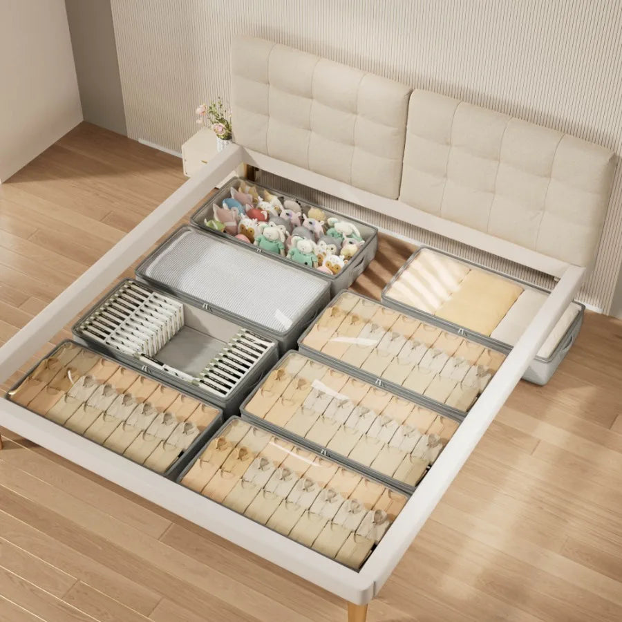 Foldable Under-Bed Storage Containers — Multipurpose Organizer Bins