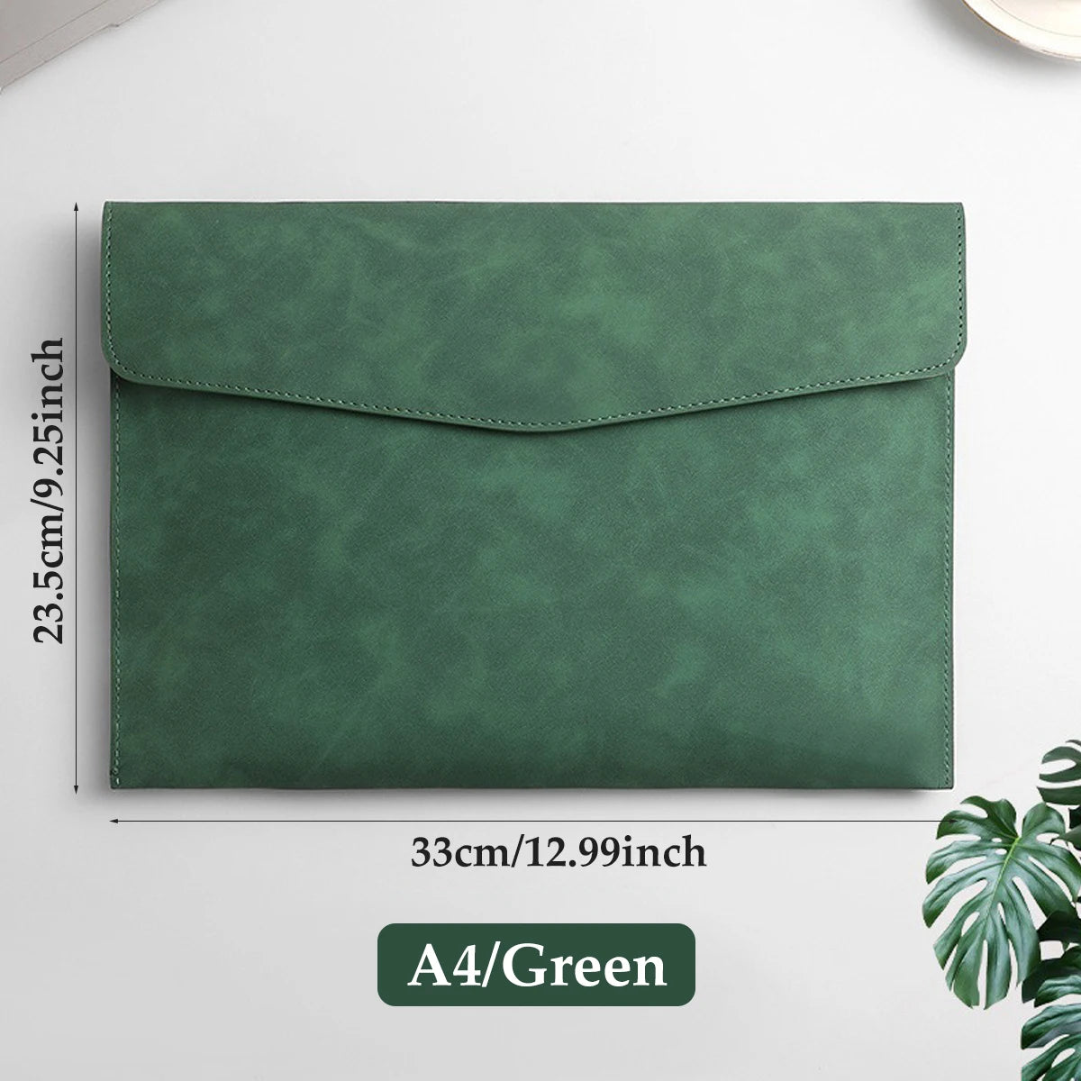 PU Leather File Bag — Waterproof Document Organizer, A4 & A5