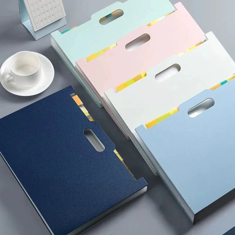 13-Pocket Accordion File Organizer — A4 Expanding Folder with Label Pockets