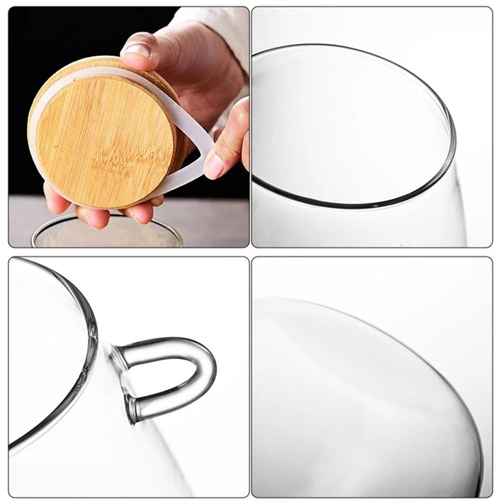 Airtight Glass Storage Jar with Bamboo Lid — For Coffee, Tea & Dry Goods