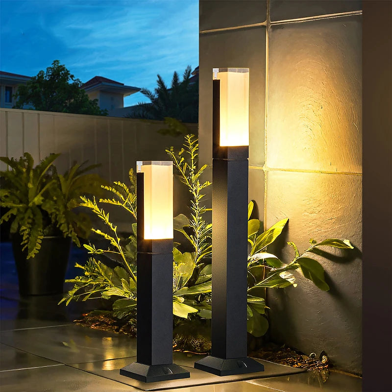 IP65 LED Lawn Light – 7W Aluminum & Acrylic Garden Post Lamp 30–100cm