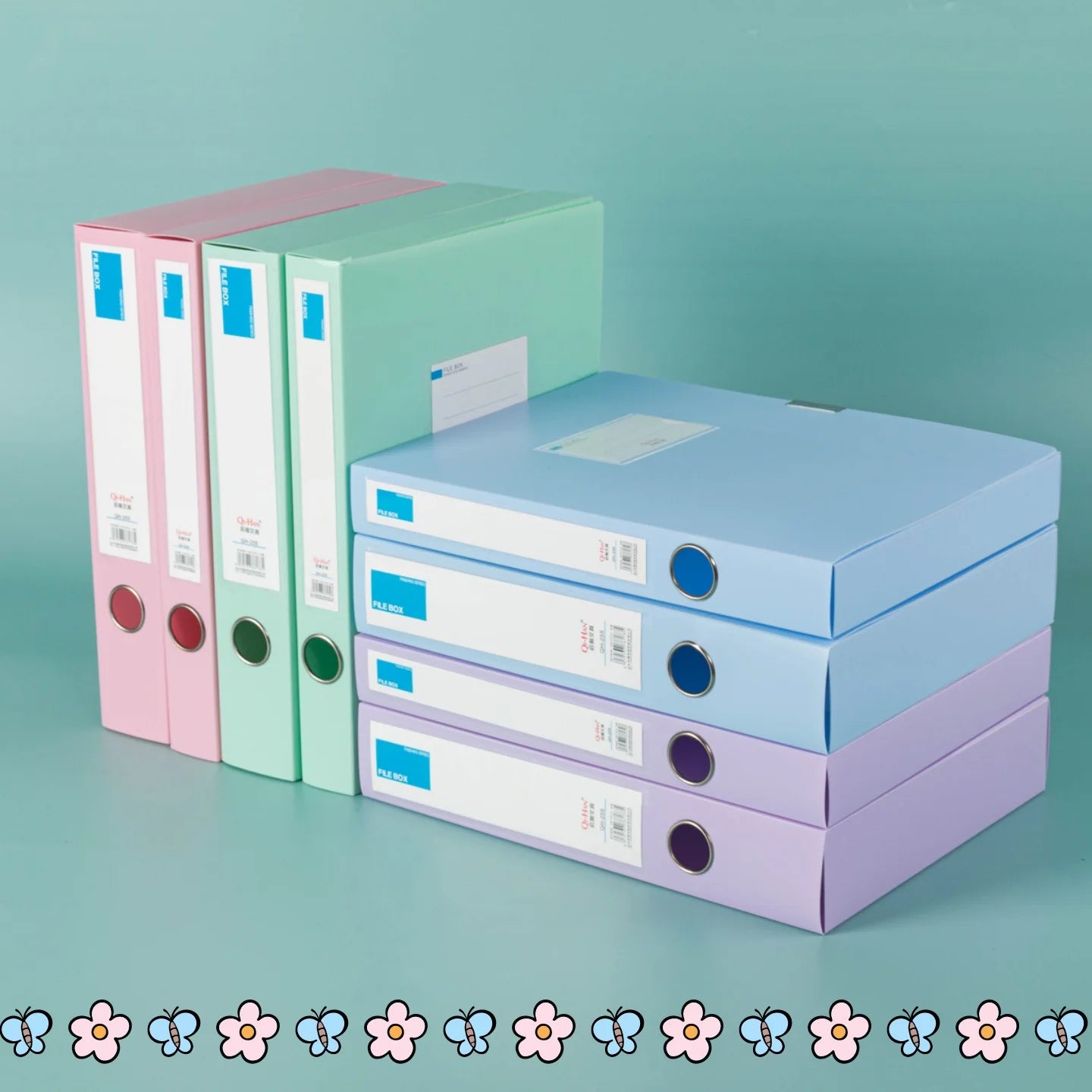 Thickened A4 Document Storage Boxes — Set of 10