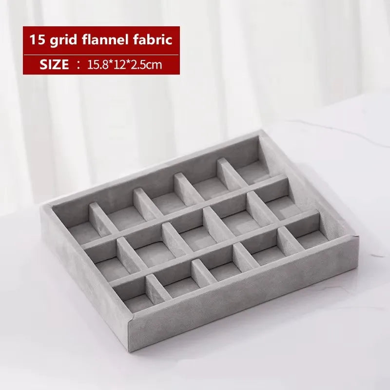 Plaid Cloth Jewelry Storage Tray