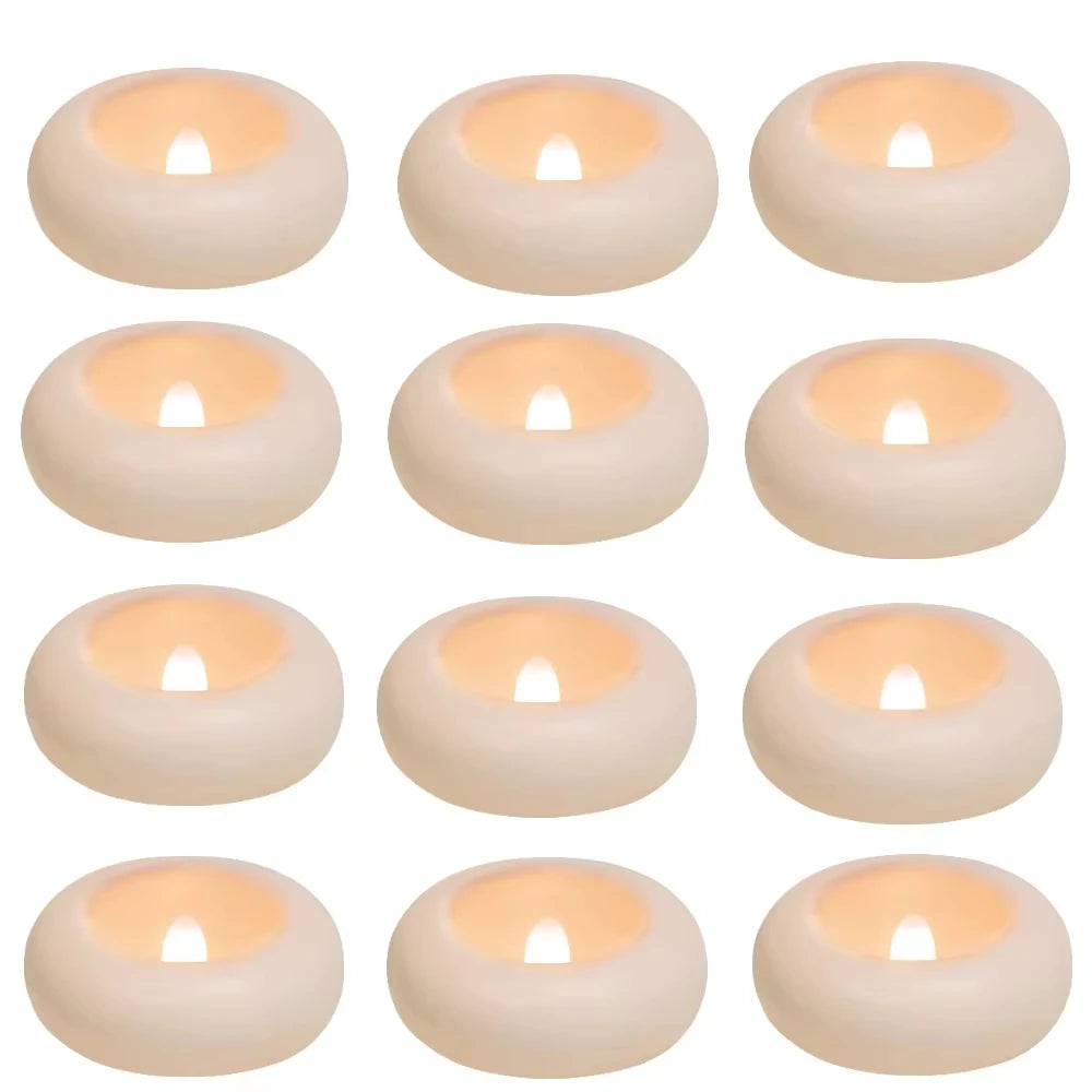 Floating Flameless LED Tealights — Waterproof, Pack of 12 or 24