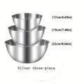 Stainless Steel Mixing Bowl Set of 3 — For Mixing, Kneading & Salads