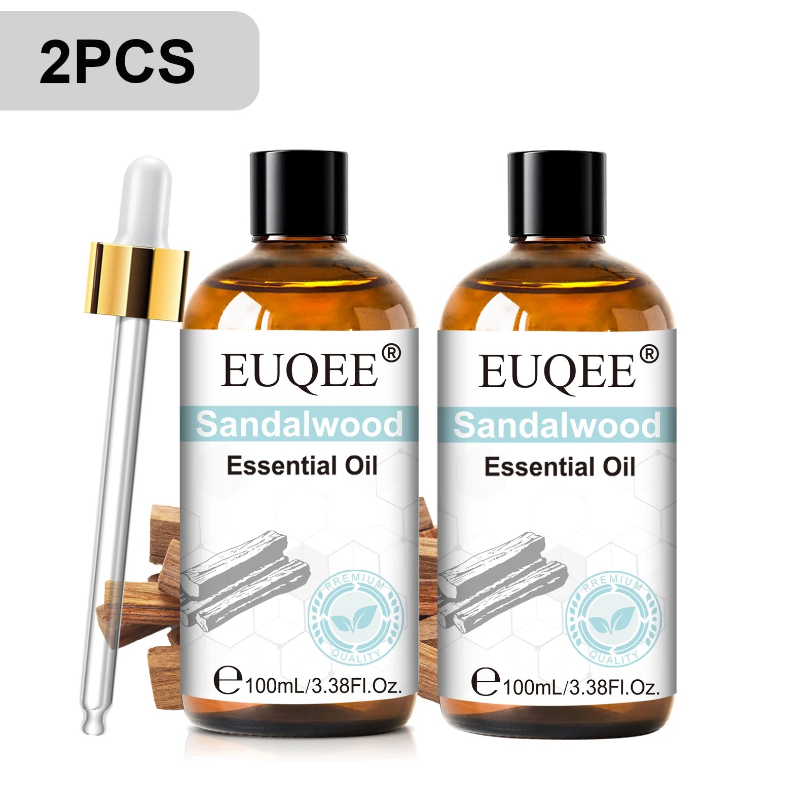EUQEE 100ml Pure Essential Oil — Vanilla, Lavender, Cinnamon or Lemon — Diffuser & Candle Making